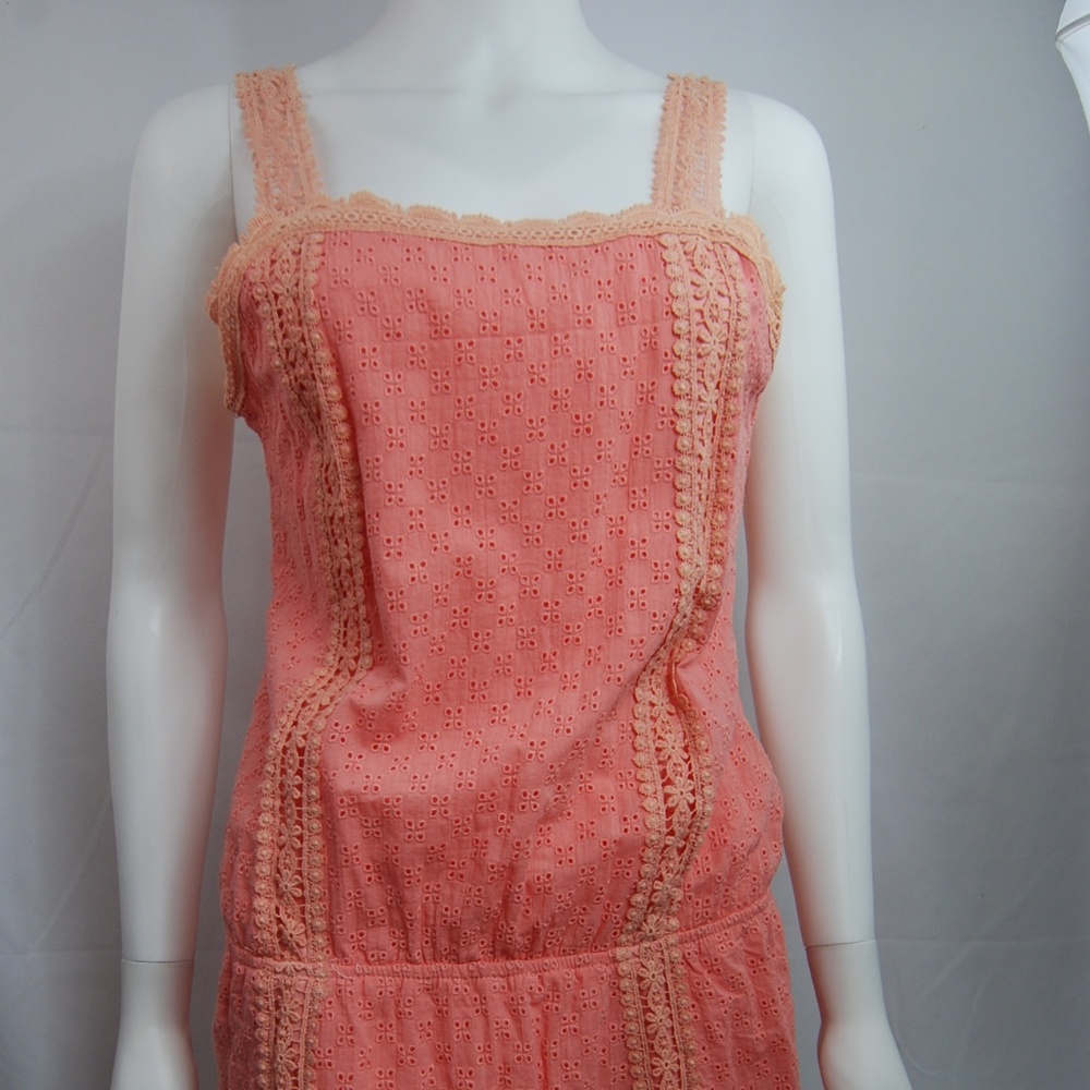 Dani Collection Salmon Embroidered Dress NWOT